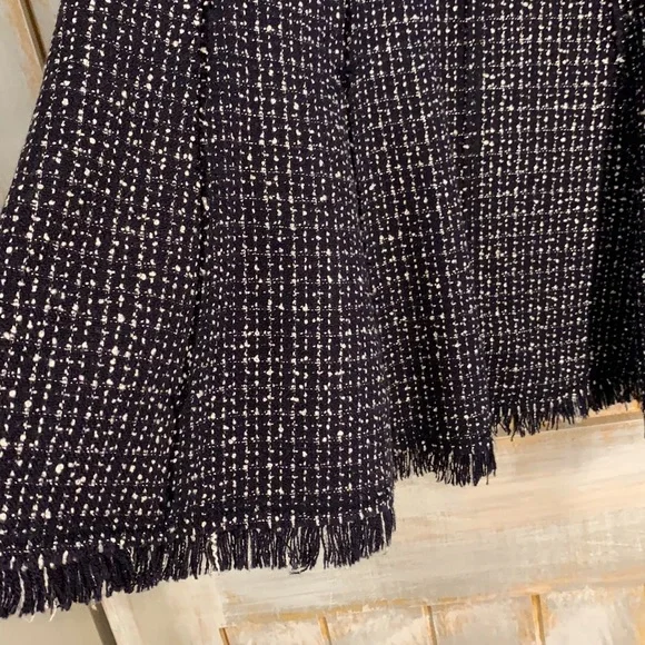 Eliza J Sparkly Tweed Blue and White Dress - Picture 7 of 9